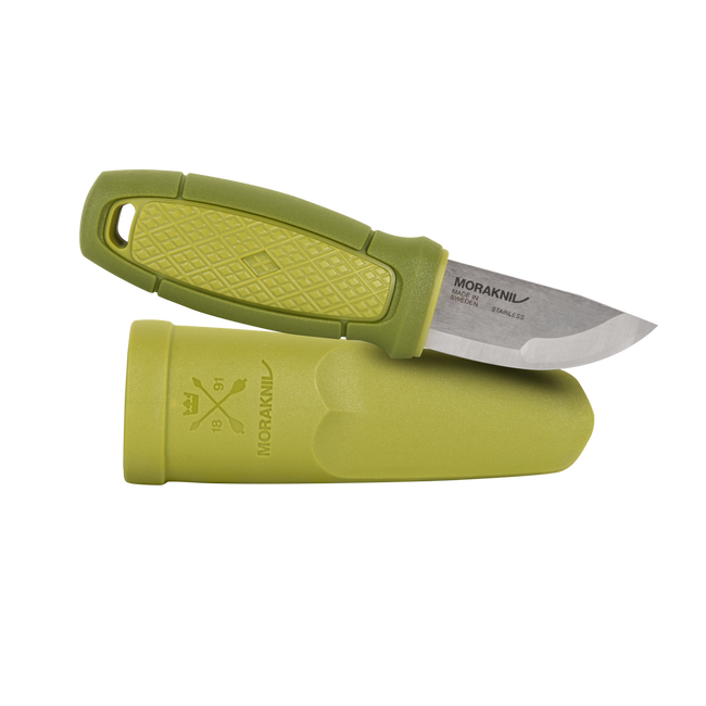 KÉS - ELDRIS - ZSINÓRRAL ÉS TARTOZÉKOKKAL - ROZSDAMENTES ACÉL - MORAKNIV® - OLÍVA ZÖLD