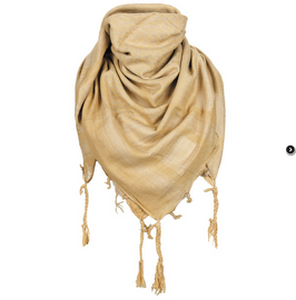 Shemagh (Scarf), coyote tan, fringed, 110 x 110 cm