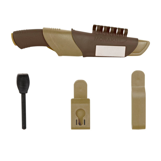 BUSHCRAFT SURVIVAL DESERT KNIFE - STAINLESS STEEL - KHAKI - MORAKNIV®
