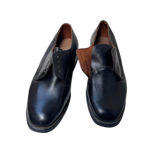 Bőrcipő - Clujana - Román Hadsereg haditechnikai készlete - Fekete - Jó állapotban