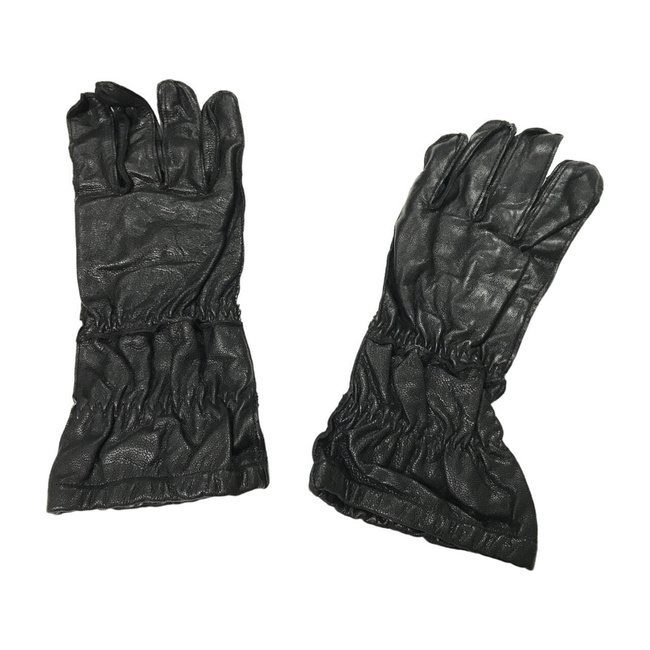 FEKETE BŐR EJTŐERNYŐS KESZTYŰ - KATONAI FELESLEG A NÉMET HADSEREGTŐL (REPRO) - HASZNÁLT