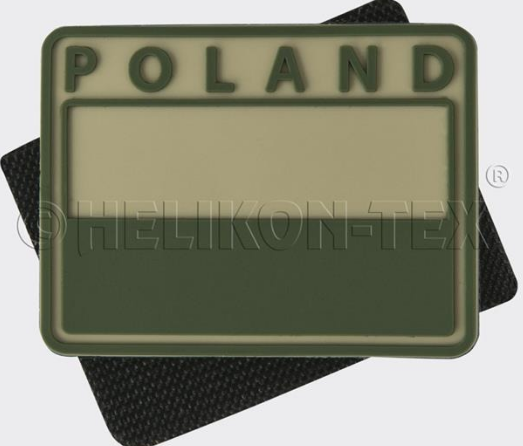 POLISH Subdued Flag Velcro Patch POLAND (set - 2pcs.) - PVC - Khaki