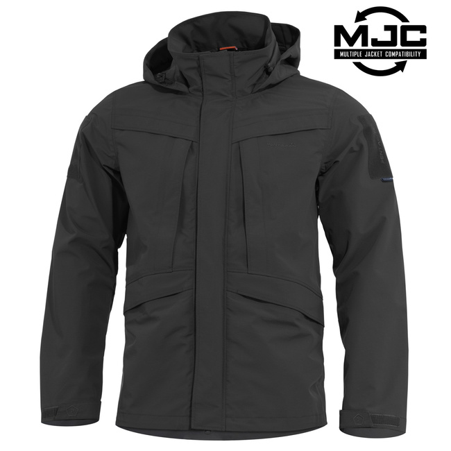 SHELL PARKA JACKET - WATERPROOF - "HURRICANE" - PENTAGON® - BLACK