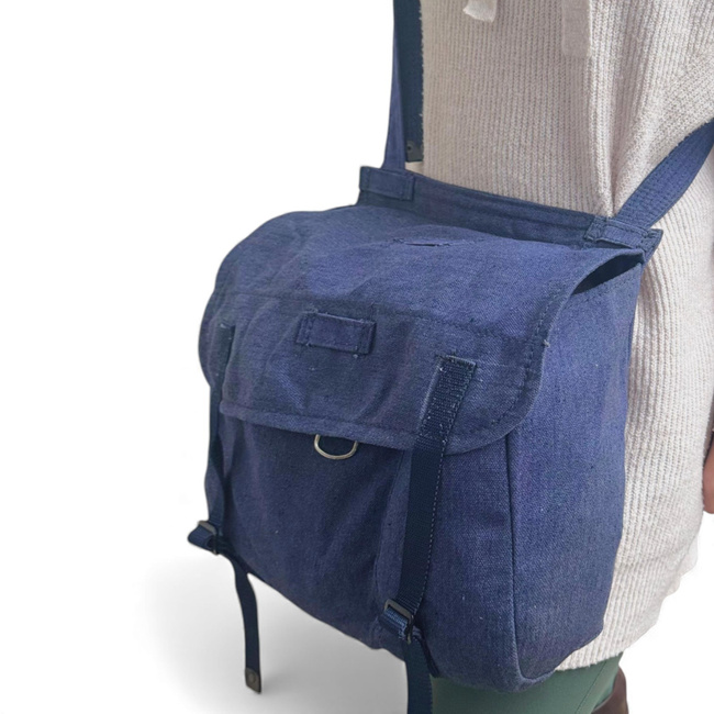 Romanian Military bread bag - Security, post-WWII, Romanian Army Surplus blue - Used