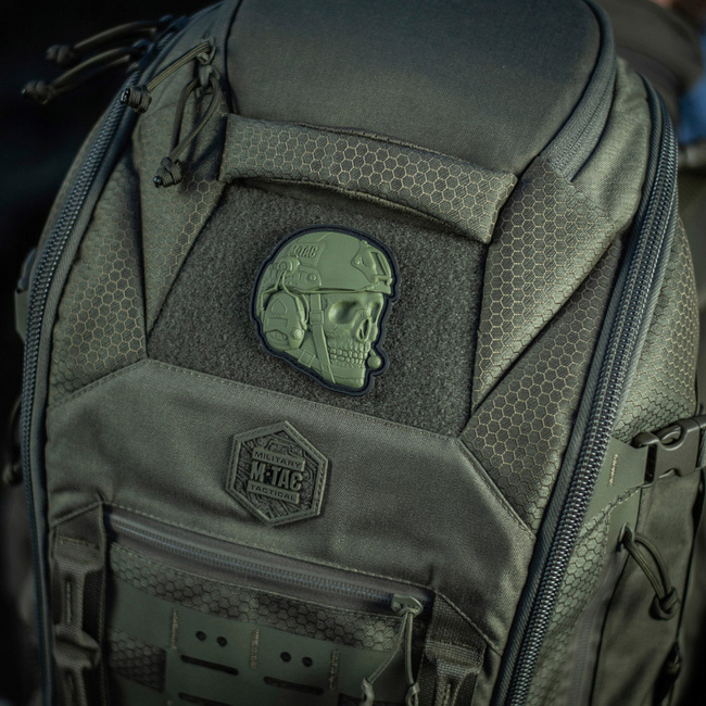OPERATOR SKULL JELVÉNY - 3D PVC - OLIVE - M-TAC