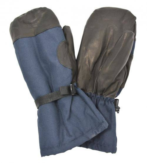 LINED GLOVES - DARK BLUE - DUTCH MILITARY SURPLUS - USED
