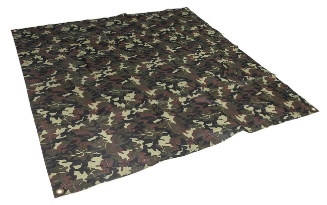 SÁTOR TARPAULIN PLASH-PALATKA Esőköpeny/SZÉLTER FÉL - 180 x 180 CM - LEVÉL MOZAIK ÁLCÁZÁS - ROMÁN KATONAI HADITECHNIKAI FELSZERELÉS - ÚJSZERŰ