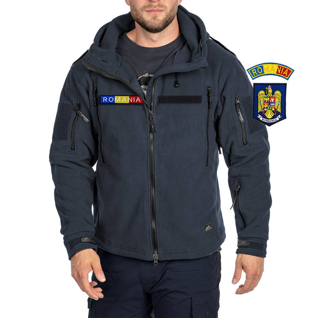 WINTER FLEECE JACKET - PATRIOT - HELIKON TEX - NAVY BLUE - WITH EMBLEMS - ANP