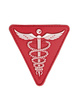 RED PVC MEDICAL 3D PATCH W. HOOK & LOOP CLOSURE