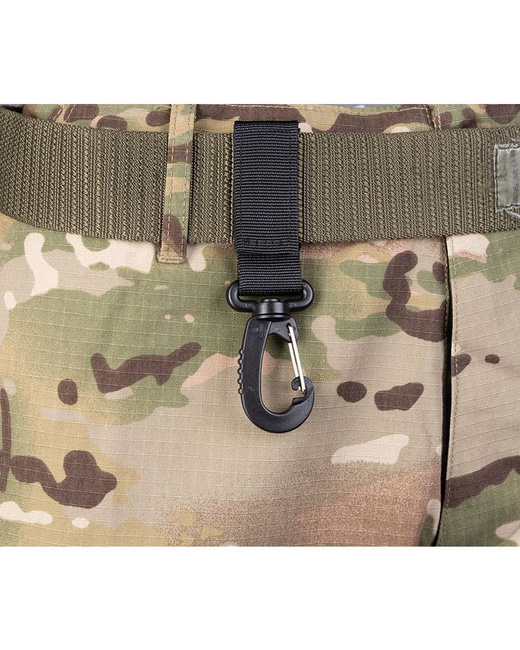 Black Belt Keeper With Carabiner 70 mm