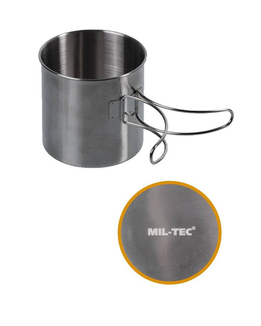ROZSDAMENTES ACÉL BÖGRE ÖSSZECSUKHATÓ FOGANTYÚVAL - Mil-Tec® - 800 ML