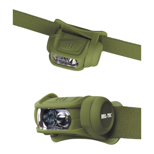 HEADLIGHT WITH 4 COLORS - GREEN OD - MIL-TEC