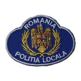Embroidered local police badge