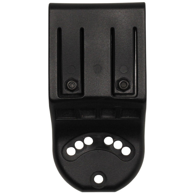 Belt plate, black, for pistol holster, used