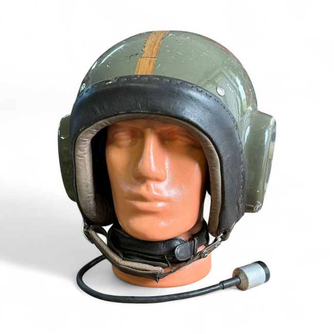 Eredeti cseh légi személyzet sisak - Katonai felesleg - Zöld - Használt