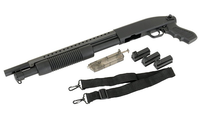 Replica shotgun M58B Pump Shotgun - Black [EE]