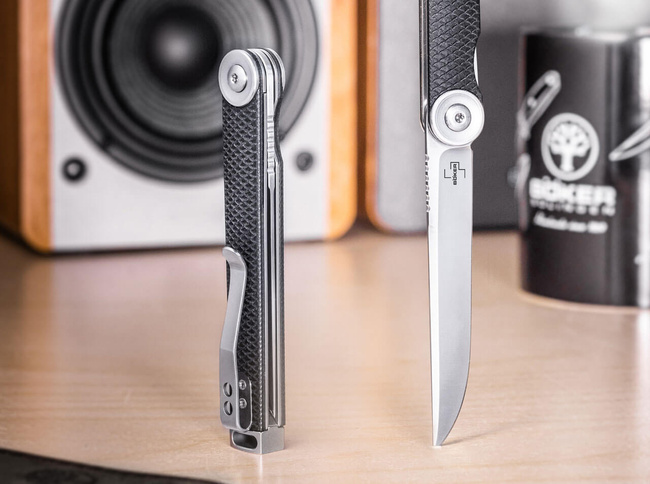ZSEBKÉS G10 MARKOLATTAL - "KAIZEN" - Böker® Plus - FEKETE