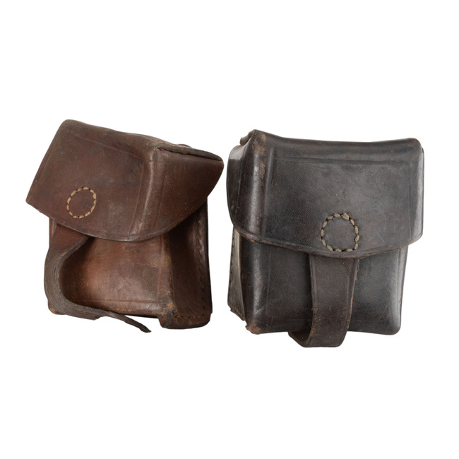 EGYZSEBŰ, BŐR TÖLTÉNYTÁSKA PORT ZB, WWII - KATONAI FELESLEG ROMÁN HADSEREG - BARNA - HASZNÁLT - HASZNÁLT