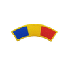 ROMANIA DRAPEL FORTE TERESTRE - ARC SHAPE - YELLOW CONTUR