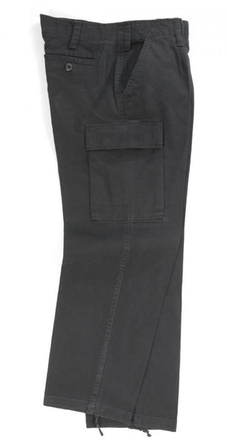 NADRÁG GERMAN MOLESKIN BLACK FIELD PANTS STONE-WASHED