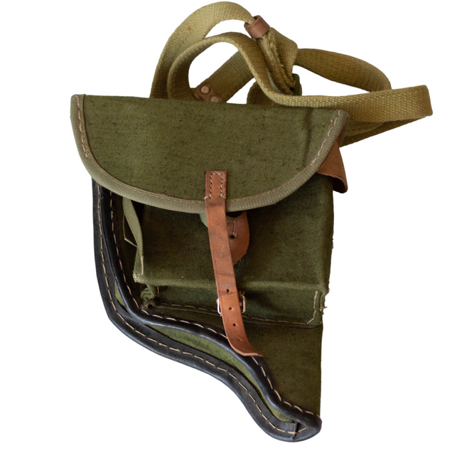 TEXTILE PARATROOPER SIGNALING GUN HOLSTER WITH SHOULDER STRAP - MILITARY SURPLUS FROM ROMANIAN ARMY - LIKE NEW