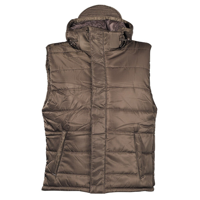 Vest, OD, lined, detachable hood