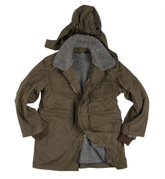 CSEH PARKA - BÉLÉSSEL - OD M85 - KATONAI FELESLEG - HASZNÁLT