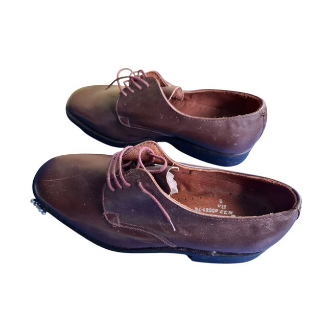 Leather shoes RSR Period - Military surplus from the Romanian army - Brown - In good condition