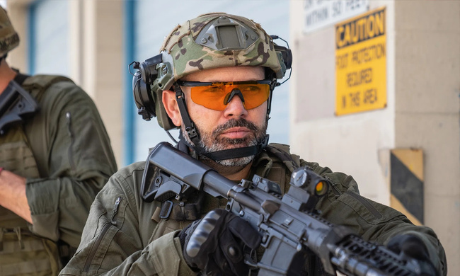 BALLISTIC SUNGLASSES - SABER ADVANCED - WILEY X - GREY/ LIGHT RUST - Black frame 