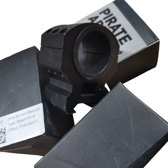 Alumínium szerelékgyűrű - 25,4 mm / 30 mm - Fekete - Pirate Arms (Steyr Precision)