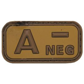 3D VELCRO PATCH - 5 x 2.5 CM - MFH® - BARNA/KHAKI - VÉRCSOPORT "A NEG"
