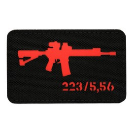 JELVÉNY AR-15 223/5.56 LASER CUT - FEKETE/PIROS - M-TAC