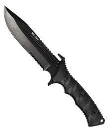 Fekete g10 harci kés nylon burkolattal