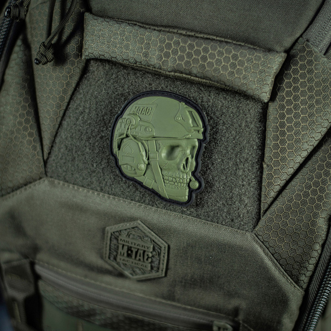 OPERATOR SKULL JELVÉNY - 3D PVC - OLIVE - M-TAC