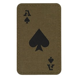 PIKK ÁSZ KÁRTYA JELVÉNY - LASER CUT - CORDURA - RANGER ZÖLD/FEKETE - M-TAC