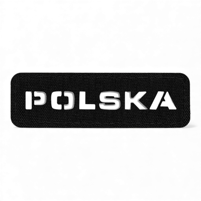 JELVÉNY POLSKA 25 x 80 MM LASER CUT - FEKETE - M-TAC