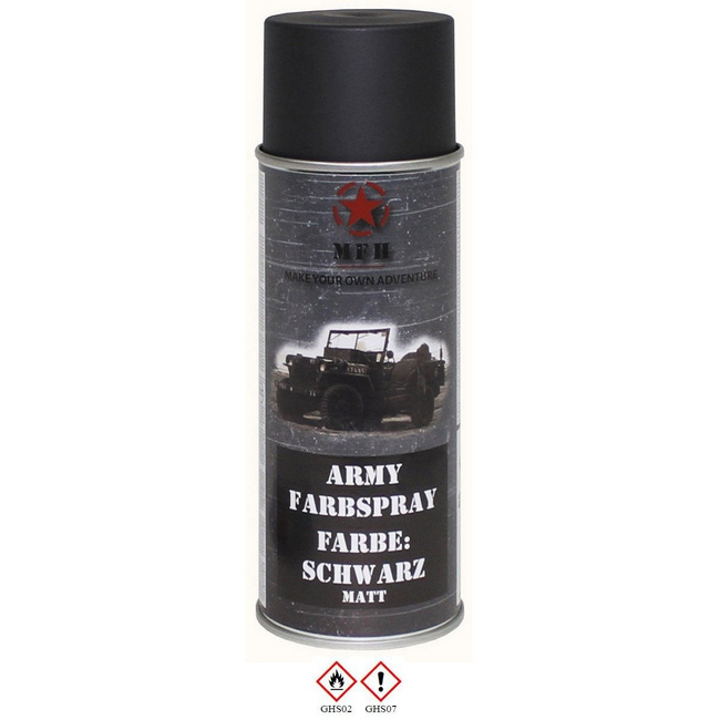 Army spray festék - FEKETE - RAL9021 - szőnyeg - 400 ml