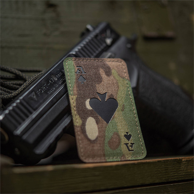 PIKK ÁSZ KÁRTYA JELVÉNY - LASER CUT - CORDURA - MULTICAM/FEKETE - M-TAC