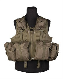 TACTICAL VEST WITH MODULAR SYSTEM AND 8 POCKETS - Mil-Tec® - OD