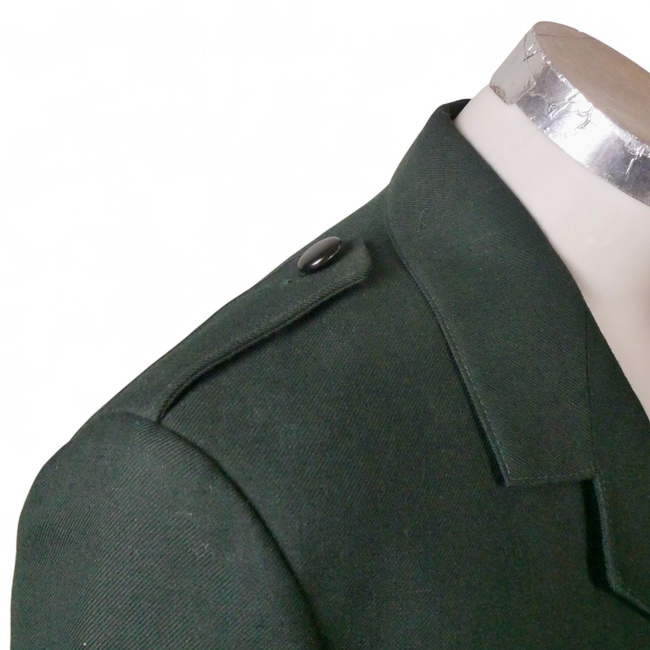 BLOUSON WITH BUTTON PLACKET - GREEN - BELGIAN MILITARY SURPLUS - LIKE NEW