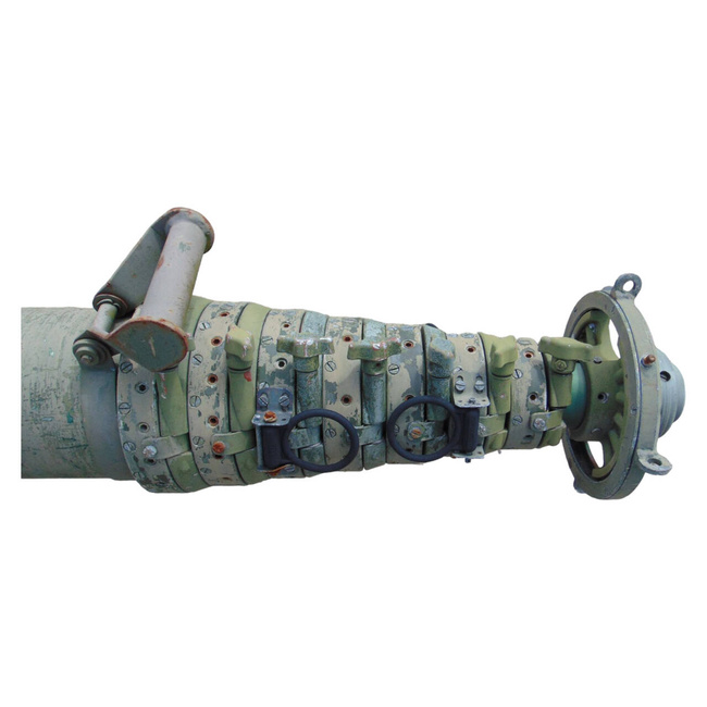 PNEUMATIC RADIO ANTENNA WITH MAST - 2.4 M LONG (CLOSED) - MILITARY SURPLUS BRITISH ARMY - IN GOOD CONDITION