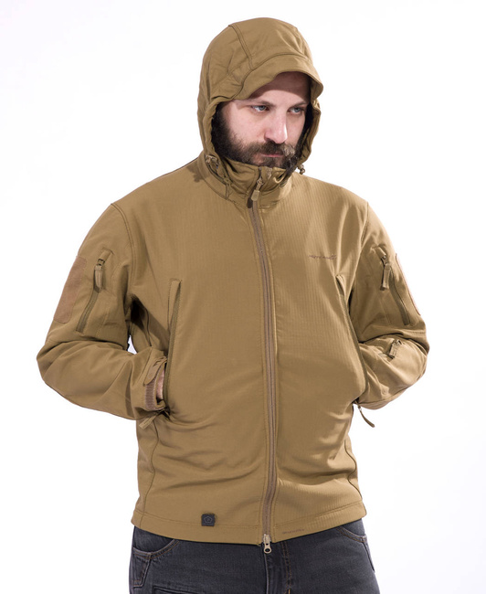 WATERPROOF RAIN JACKET - ARTAXES SOFTSHELL - PENTAGON - OLIVE GREEN