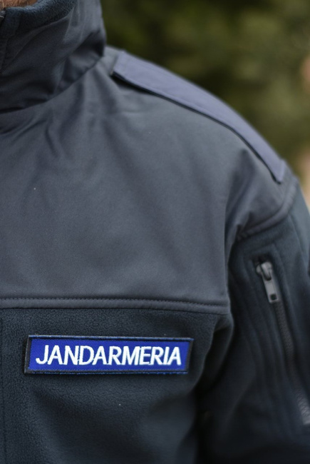 POLAR JACKET - CLASSIC ARMY - HELIKON TEX - NAVY BLUE - WITH EMBLEMS - JANDARMERY