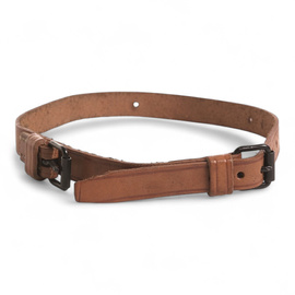 Bőr Öv - 25 mm x 145 cm - Keletnémet Hadsereg Katonai Surplus NVA - Barna - Használt