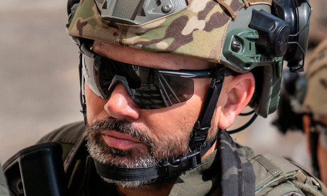 BALLISTIC SUNGLASSES - SABER ADVANCED - WILEY X - GREY/ LIGHT RUST - Black frame 