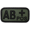 3D VELCRO PATCH - 5 x 2.5 CM - MFH® - FEKETE/OD ZÖLD - VÉRCSOPORT "AB POS"