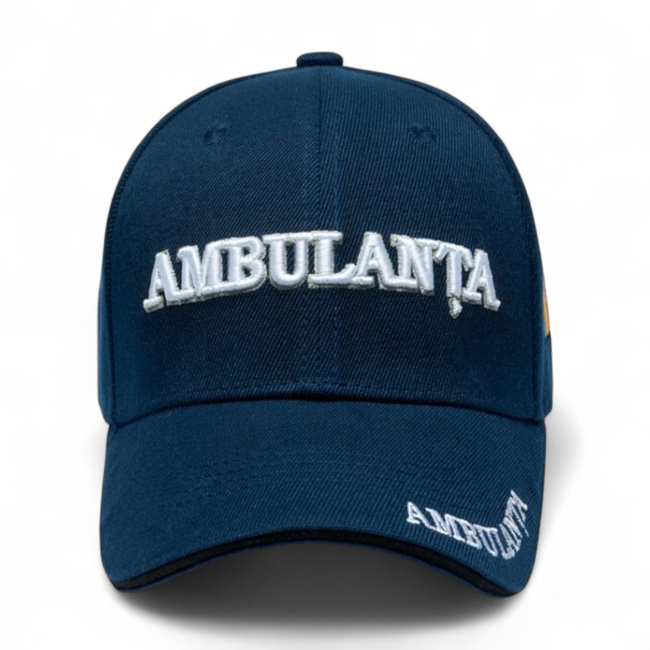 CAP - AMBULANCE - PREMIUM QUALITY - 3D EMBROIDERY - NAVY BLUE