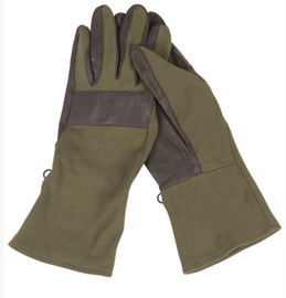 German OD Leath./Aram.combat Gloves Used