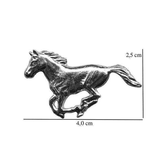 Hunting Hat Pin - Horse - Silver