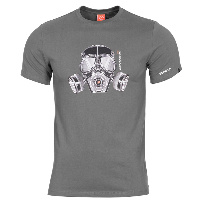 T-SHIRT - AGERON "GAS MASK" - Pentagon® - WOLF GREY